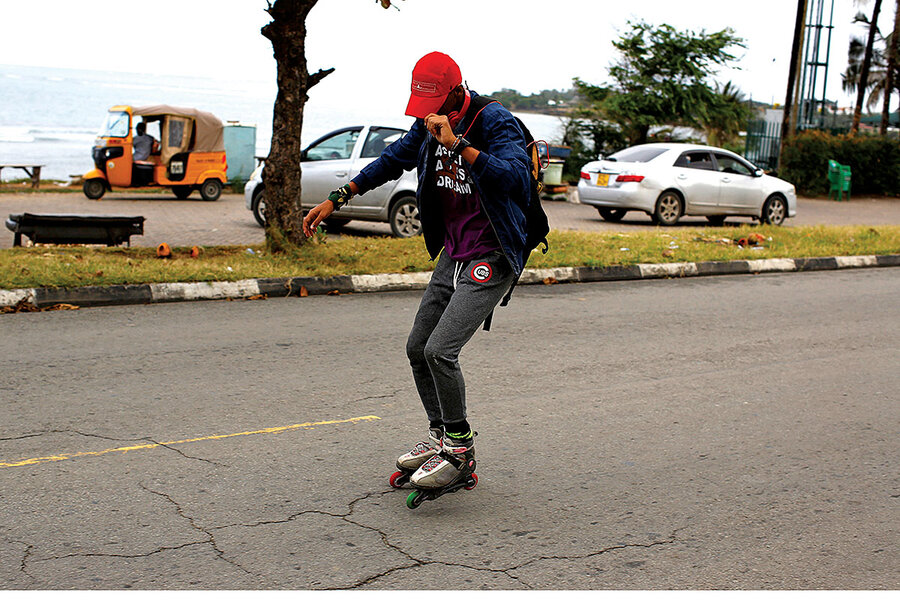 Meanwhile in … Nairobi, Kenya, rollerblading is an established sport.